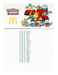 Maybe you would like to learn more about one of these? I Couldn T Find A Pdf List For The Mcdonalds 25th Anniversary Cards So I Made One Pokemontcg