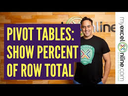 excel pivot table percene of row