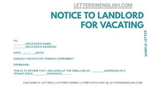 letter to landlord moving out