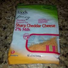 shredded lowfat cheddar or colby cheese