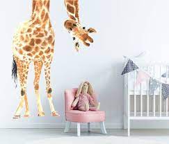giraffe mural giraffe nursery wall