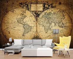 Vintage World Map Wall Mural Old Map