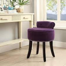 Maybe you would like to learn more about one of these? Inspired Home Margot Nailhead Trim Rolled Back Purple Velvet Vanity Stool Vs52 02pl Hd The Home Depot