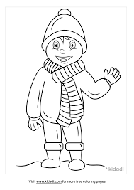Perfect rainy day activity for quiet time. Boy In Winter Clothes Coloring Pages Free Winter Coloring Pages Kidadl