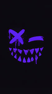 scary smile dark background 4k