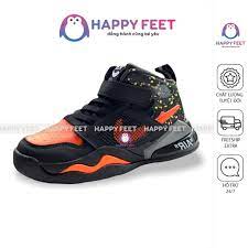 Giầy cao cổ trẻ em Happy Feet dáng thể thao thời trang cho bé trai 1-10 tuổi-  HK811 - Giày thể thao bé trai