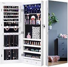 Nicetree 8 Leds Mirror Jewelry Cabinet