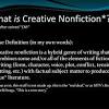 Creative writing in non-fiction