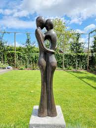 Bronze Garden Sculpture Of An Embracing