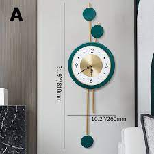 Geometric Metal Pendulum Wall Clock