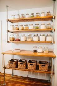 An open pantry has been built, shelves have been primed and. 45 Diy Pantry Shelves Built With Pipe Fittings Simplified Building