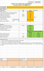 psv sizing calculation excel