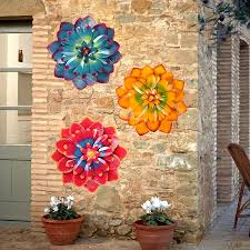 Metal Flower Wall Decor Multiple Layer