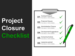 Project Closure Checklist Powerpoint Templates Graphics