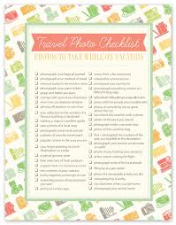 travel photo checklist free