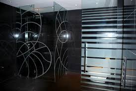 Etched Glass Shower Doors