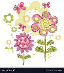 pretty flowers royalty free vector