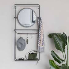 Duco Wall Rack With Mirror Accessories