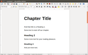 How To Create An E Book Chapter Template In Libreoffice