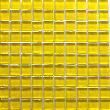 10mm Lemon Yellow Crystal Glass Mosaic