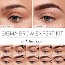 sigma brow expert kit eyebrow tutorial