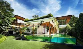 Conditions of flat or sloping roof is not a problem. Outdoor House Plan With Interior Courtyard And Rooftop Garden