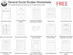 Free Social Studies Reproducibles Worksheets Student