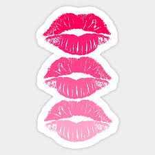 hot pink lips pink lips sticker