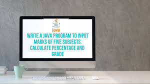 write a java program to input marks of