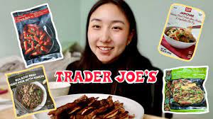 trying every korean food at trader joe
