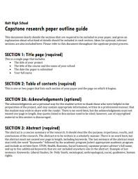 A capstone project is a valuable assignment for a person's future experience. 22 Research Paper Outline Examples And How To Write Them Examples