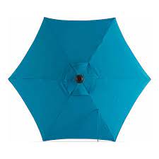 Teal No Tilt Market Patio Umbrella