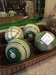 scottish carpet bowls green white