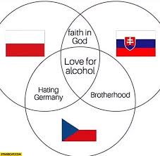 How to be a meme. Poland Slovakia Czech Republic Hating Germany Brotherhood Faith In God Love For Alcohol Graph Starecat Com