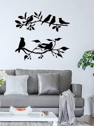 Metal Wall Art Decoration Bird Tree