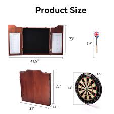 solid wood dartboard cabinet set
