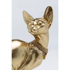 sitting golden sphynx cat decoration