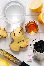 lemon ginger jasmine iced tea