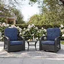 Corliving Maybelle 3 Piece Swivel Patio