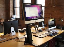 This computer desk is providing an organized professional appearance that can coordinate your. Convert A 27 Imac Into A Standing Desk Neoteric Design
