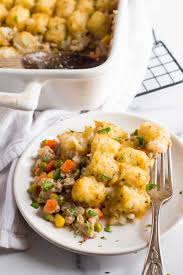 healthy tater tot cerole with