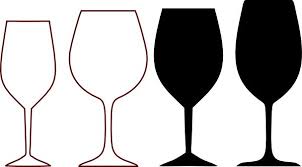 Wine Glasses Silhouette Clip Art