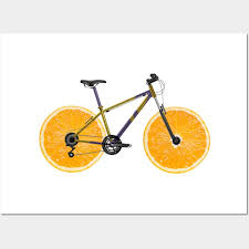 Orange Bike Wheel Cyclist Mountain Bike