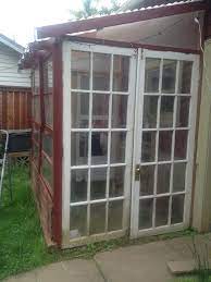 Simple Greenhouse Old French Doors
