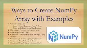 ways to create numpy array with
