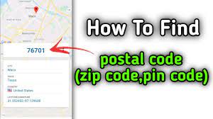 how to find postal code or zip code