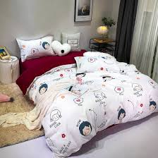 cartoon print bed sheet duvet cover