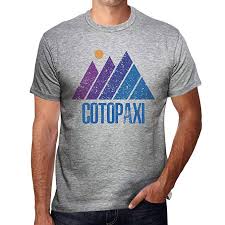 Mens Vintage Tee Shirt Graphic T Shirt Mountain Cotopaxi