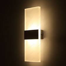Dimmable N 6w Led Wall Sconces Light Fixture Acrylic Lamp Bedroom Canteen Hotel Ebay