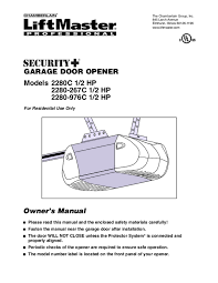 manual chamberlain liftmaster 2280 976c